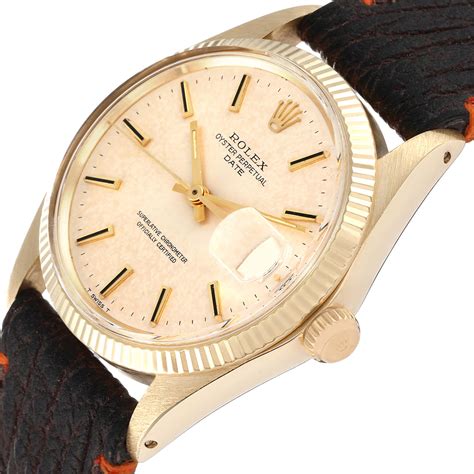 14k solid yellow gold rolex style 14mm|rolex 1503 14k gold watch.